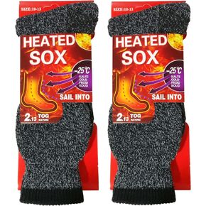 USBingoshop 2 Pairs Mens Heat Thick Insulated Extreme Boot Winter Thermal Socks 10-13