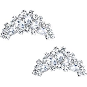 Flyonce Sparkling Rhinestone Crystal Shoe Clips Wedding Party Boots Decoration Shoe Charms 2 Pcs in Kuwait