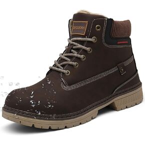 Eagsouni Mens Womens Snow Boots Warm Fur Lined Ankle Booties Hiking Trekking Trail Climbing Shoes Lace Up Anti-Slip Waterproof Working Outdoor Backpacking Boots