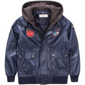 جاكيت LJYH للأولاد من الجلد الصناعي معاطف خارجية in Kuwait