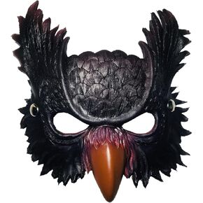 Alodidae Owl Mask Bird Animal Masquerade Masks for Men Adult Halloween Cosplay Costume in Kuwait