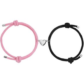 أساور زوجين مغناطيسية، أساور جاذبية متبادلة نذور بالحب الأبدي، أساور للأزواج قابلة للتعديل، هدايا مجوهرات تعبر عن الحب لصديقها وصديقتها وأفضل الأصدقاء in Kuwait