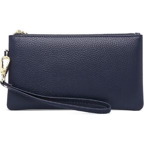 GOIACII Women's Wristlet Clutch Slim Leather Wallet RFID Blocking Handbag