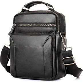 BAIGIO Men's Genuine Leather Bag Shoulder Messenger bag Briefcase Crossbody Handbag in Kuwait