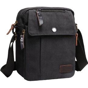 Canvas Messenger Bag Casual Shoulder Bag for Outdoor Travel Sport, Vintage Canvas Satchel Messenger Bag for Men Women in Kuwait