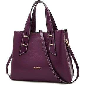 LAORENTOU Cow Leather Purses and Small Handbag for Women Satchel Tote Bag Ladies Shoulder Bag for Mother's Day