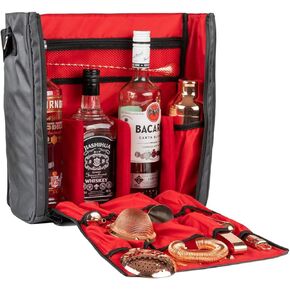 حقيبة جيلمو للسفر، حقيبة نادل مقاومة للماء لحمل مجموعة الكوكتيل (حقيبة فقط) in Kuwait