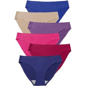 ملابس داخلية بيكيني نسائية من Bolivelan مكونة من 6 قطع بدون خياطة، لا تظهر سراويل داخلية قابلة للتمدد in Kuwait