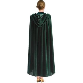 Halloween Hooded Cloak Full Length Velvet Cape with Hood for Halloween Cosplay Costume,59 inch in Saudi Arabia