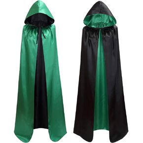 Makroyl Unisex Reversible Hooded Cloak Cape For Christmas Halloween Party Vampires Cosplay Costumes