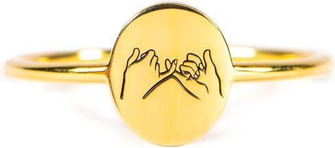 STORYJEWELLERY خاتم الوعد الخنصر، خواتم الصداقة من الفضة الإسترلينية عيار 925 للنساء الأصدقاء، مجوهرات هدية لأفضل الأصدقاء، خاتم الأخوات الركوب أو الموت، خواتم بيان BFF لأفضل الأصدقاء in Kuwait