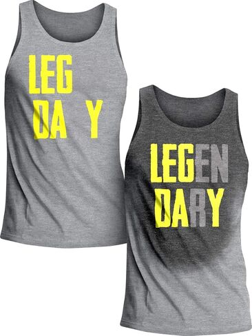 Actizio Men's Workout Shirt Sweat Activated Motivational Exercise Gym Moisture Wicking Fitness - Leg Day Legendary in Kuwait