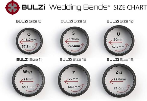 فرق زفاف BULZi، حلقة من السيليكون الفاخر مناسبة للتدليك مع تدفق الهواء، حلقات للرجال والنساء، راحة عمل مرنة قابلة للتنفس in Kuwait