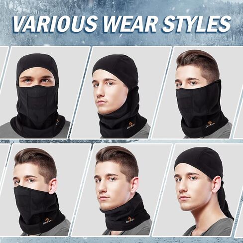 GoxRunx Balaclava Ski Mask-Winter Fleece Face Mask for Men & Women-Warm,Breathable,Windproof Gear for Skiing & Motorcycling in Saudi Arabia