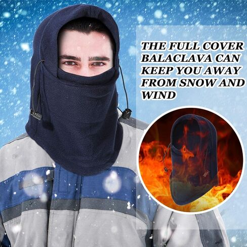 6 Pieces Fleece Tactical Balaclava Winter Ski Balaclava Windproof Heavyweight Tactical Hood Neck Warmer Full Face Covering Skull Cap for Cold Weather Motorcycle Cycle Hike Multicoloured in Saudi Arabia