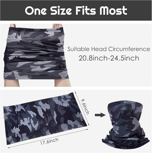 Tarpop 40 Pcs Camouflage Neck Gaiters for Men Wrap Headwear Bandana Cooling Face Cover Sun Protection Gaiter Mask Face Scarf Balaclava Bandana Scarf for Adults Women Outdoor Sports in Saudi Arabia