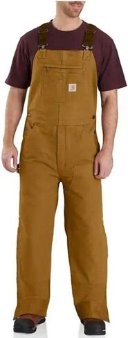 Carhartt mens Loose Fit Washed Duck Insulated Bib Overall in Saudi Arabia