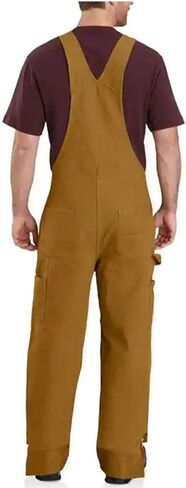 Carhartt mens Loose Fit Washed Duck Insulated Bib Overall in Saudi Arabia