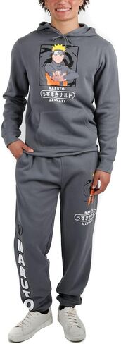 Bioworld Naruto Men's Charcoal Hoodie and Sweatpant Combo in Saudi Arabia