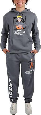 Bioworld Naruto Men's Charcoal Hoodie and Sweatpant Combo in Saudi Arabia