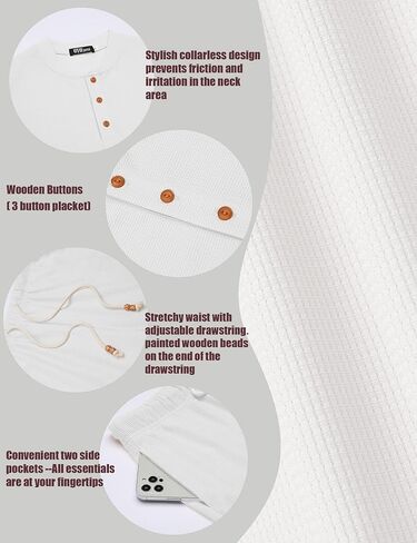 مجموعات قصيرة للرجال من OYOZONE مكونة من قطعتين ملابس رياضية صيفية عصرية غير رسمية بأكمام قصيرة قميص وافل هينلي شورت برباط in Kuwait