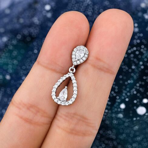 COCHARM Top Down Belly Button Rings 14g Cute CZ Heart Belly Button Rings for Women Dangle Tear Drop Belly Ring Belly Piercing Jewelry in Saudi Arabia