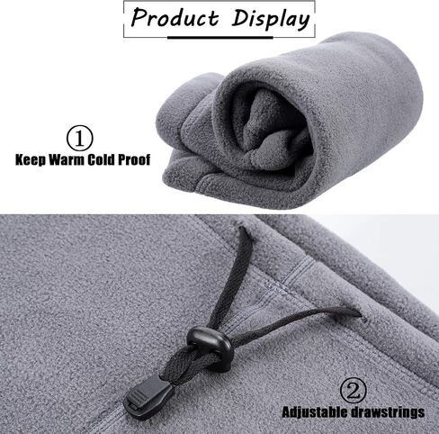 3 Pieces Fleece Neck Warmer Gaiter with Adjustable Strap Neck Warmer Face Covering Winter Neck Gaiter in Saudi Arabia