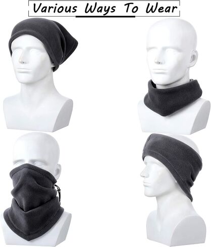 3 Pieces Fleece Neck Warmer Gaiter with Adjustable Strap Neck Warmer Face Covering Winter Neck Gaiter in Saudi Arabia