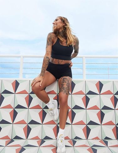 VALANDY 3 قطع من شورتات راكبي الدراجات النارية للنساء - 5 بوصات عالية الخصر قابلة للتمدد من الألياف اللدنة للتمرين في الصيف واليوجا والجري الرياضي in Kuwait