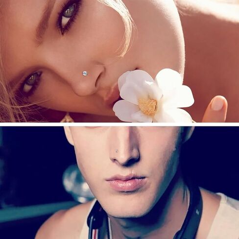 سينوغ طقم حلقات انف من الستيل الجراحي (40 قطعة، 1.7 ملم، فضي/ابيض) in Kuwait