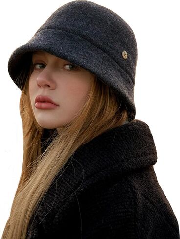 WHITE SANDS MOJA Wool Check Bucket Winter Women's Hat in Kuwait