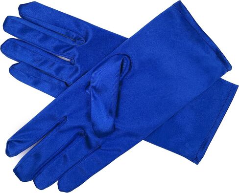 Gionforsy Short Satin Opera Gloves Formal Wrist Gloves Tea Party 1920s Banquet Gloves Wedding Dancing Gloves in Kuwait