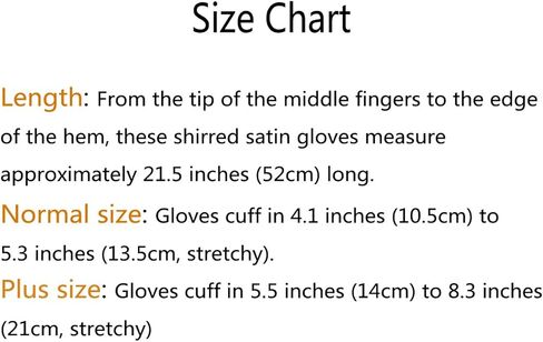 Cuboive Long Opera Party Gloves 20s Satin Gloves Adult Size Evening Gloves Elbow Length 21.5" in Saudi Arabia