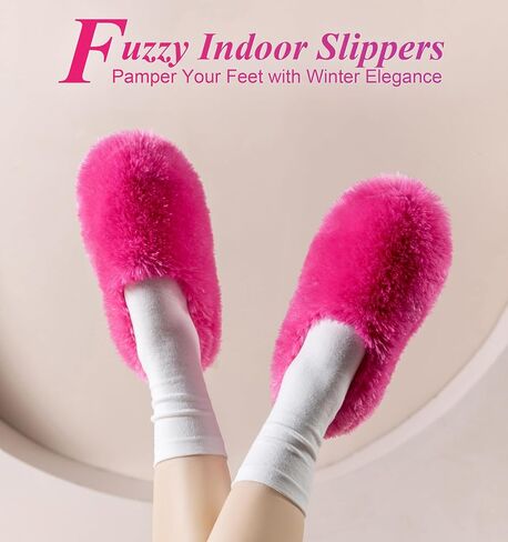 Fuzzy Winter Indoor Slippers for Women in Saudi Arabia