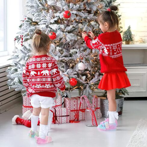 Yseoul شباشب أطفال بنات شتاء دافئ أرنب وحيد القرن شبشب منزل غامض مع نعل سميك مطاطي مانع للانزلاق in Kuwait