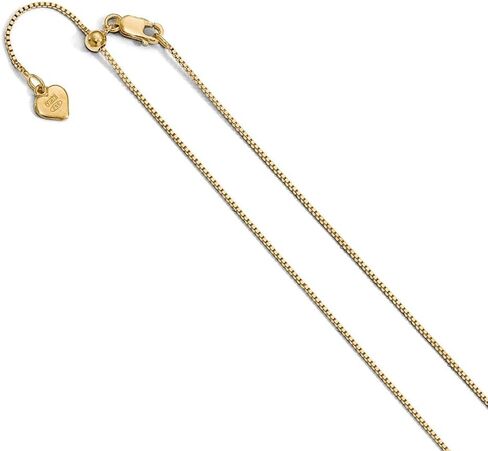 Sonia Jewels 925 Sterling Silver .85mm Gold-plated Adjustable Box Chain Necklace - with Secure Lobster Lock Clasp 30" in Saudi Arabia