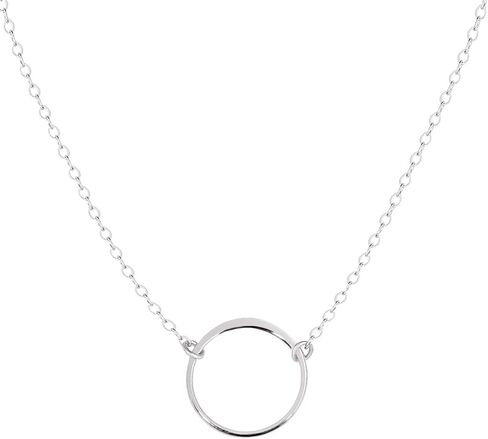 قلادة Wild Moonstone Karma ذات الدائرة المفتوحة، أنيقة، من الفضة الإسترليني عيار 925 in Kuwait