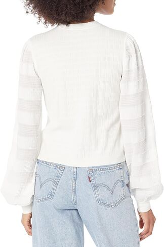 Club Monaco Women's Woven Sleeve Crew in Kuwait