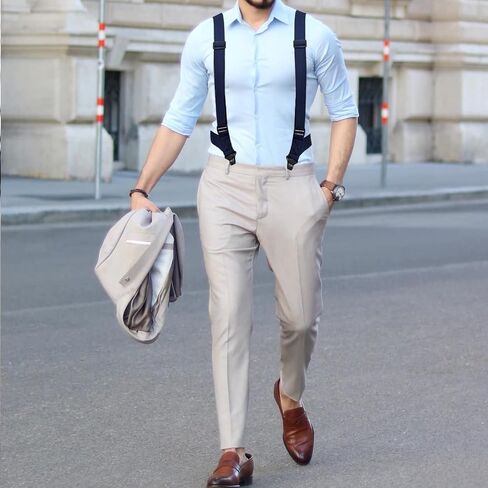 حمالات Kedofe للرجال ذات مشابك جانبية شديدة التحمل، حمالات للرجال، خطافات دوارة قابلة للتعديل، أشرطة مطاطية in Kuwait