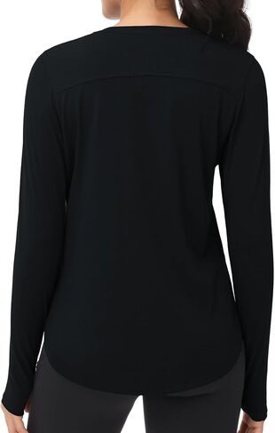 THE GYM PEOPLE Women's Long Sleeve Workout Shirts Lightweight Cotton Running Yoga Tops with Thumb Hole in Saudi Arabia
