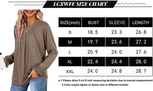 LCXWFE Womens Tops Dressy Casual Summer Shirts Crew Neck Pleated Ruffle Sleeve Tops for Women in Kuwait