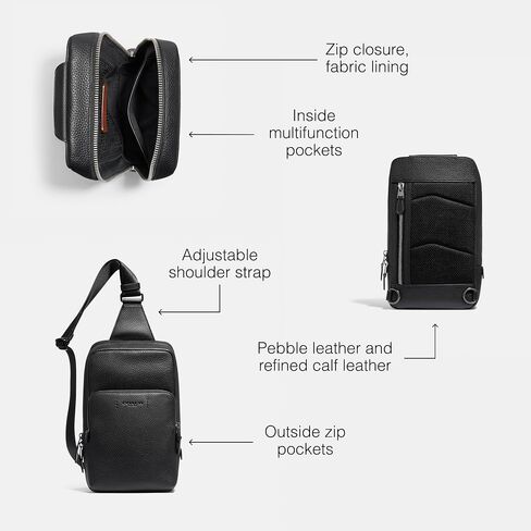 Coach Mens Gotham Pack, Black in Saudi Arabia