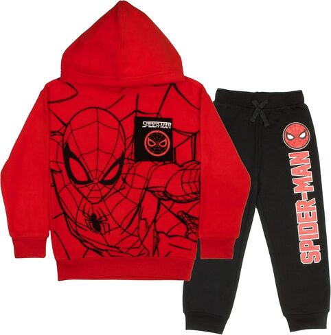 Marvel Spider-Man Graphic 2-Piece Set - Boys Fleece Pullover Hoodie & Jogger Pants 2-Pack Bundle Set for Kids and Toddlers in Saudi Arabia
