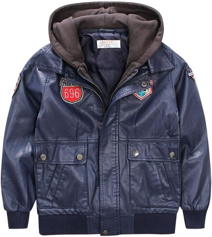 جاكيت LJYH للأولاد من الجلد الصناعي معاطف خارجية in Kuwait