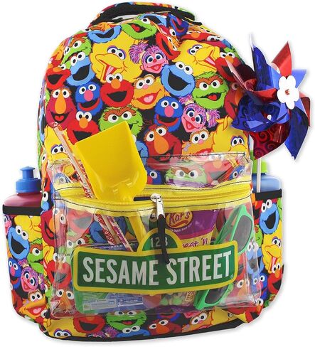 حقيبة ظهر مدرسية للأولاد والبنات من Sesame Street Gang Elmo مقاس 40.64 سم (مقاس واحد، متعددة الألوان)، متعددة الألوان، مقاس واحد، كلاسيكية, متعدد الألوان, One Size in Saudi Arabia