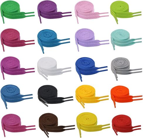 Tupalizy 20 Colors Shoe Laces for Sneakers Flat Shoe Strings for Athletic Running Shoes Gym Golf Shoes Boots,33Inch, 20 Pairs in Saudi Arabia