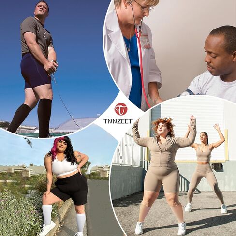 TNNZEET 2 عبوة من الجوارب الضاغطة بمقاس كبير للنساء والرجال، جوارب داعمة للركبة in Kuwait