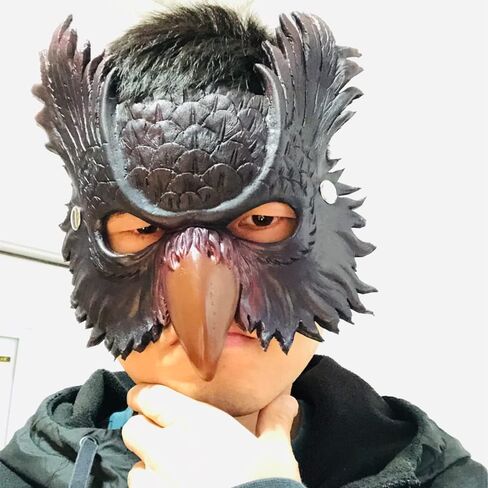 Alodidae Owl Mask Bird Animal Masquerade Masks for Men Adult Halloween Cosplay Costume in Saudi Arabia
