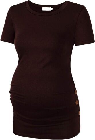 Coolmee Maternity Dress Womens Maternity Lace See Through V Neck Split Front Maxi Pregnancy Dresses for Photoshoot in Kuwait