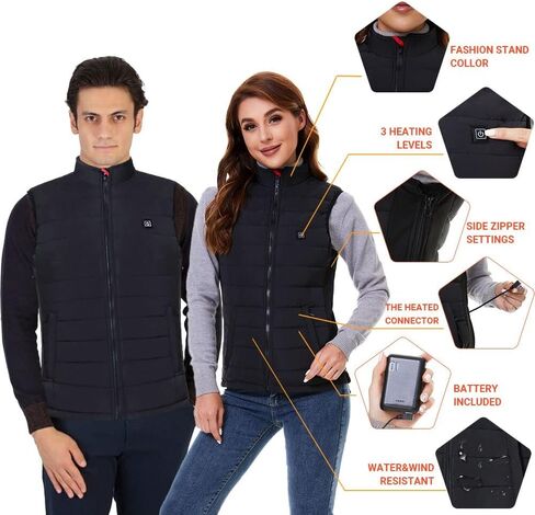 سترة CapEyes ساخنة، ملابس دافئة خفيفة الوزن تعمل بشحن USB للرجال والنساء مع حزمة بطارية للصيد/المشي لمسافات طويلة in Kuwait